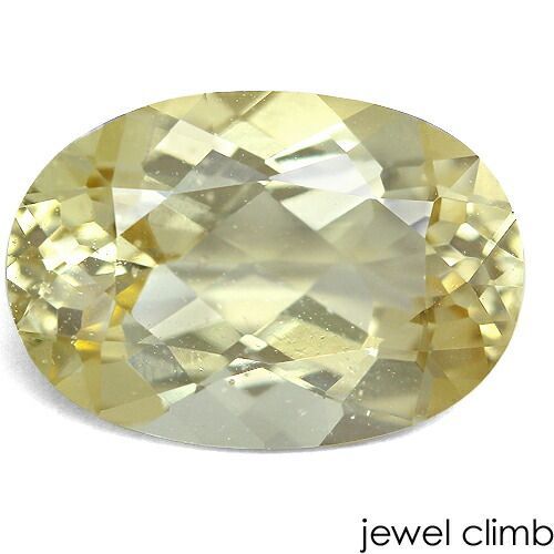 【鑑別書付】上品なシャンパンイエローが美しいヘリオドール 宝石 ルース ３．５４ＣＴ