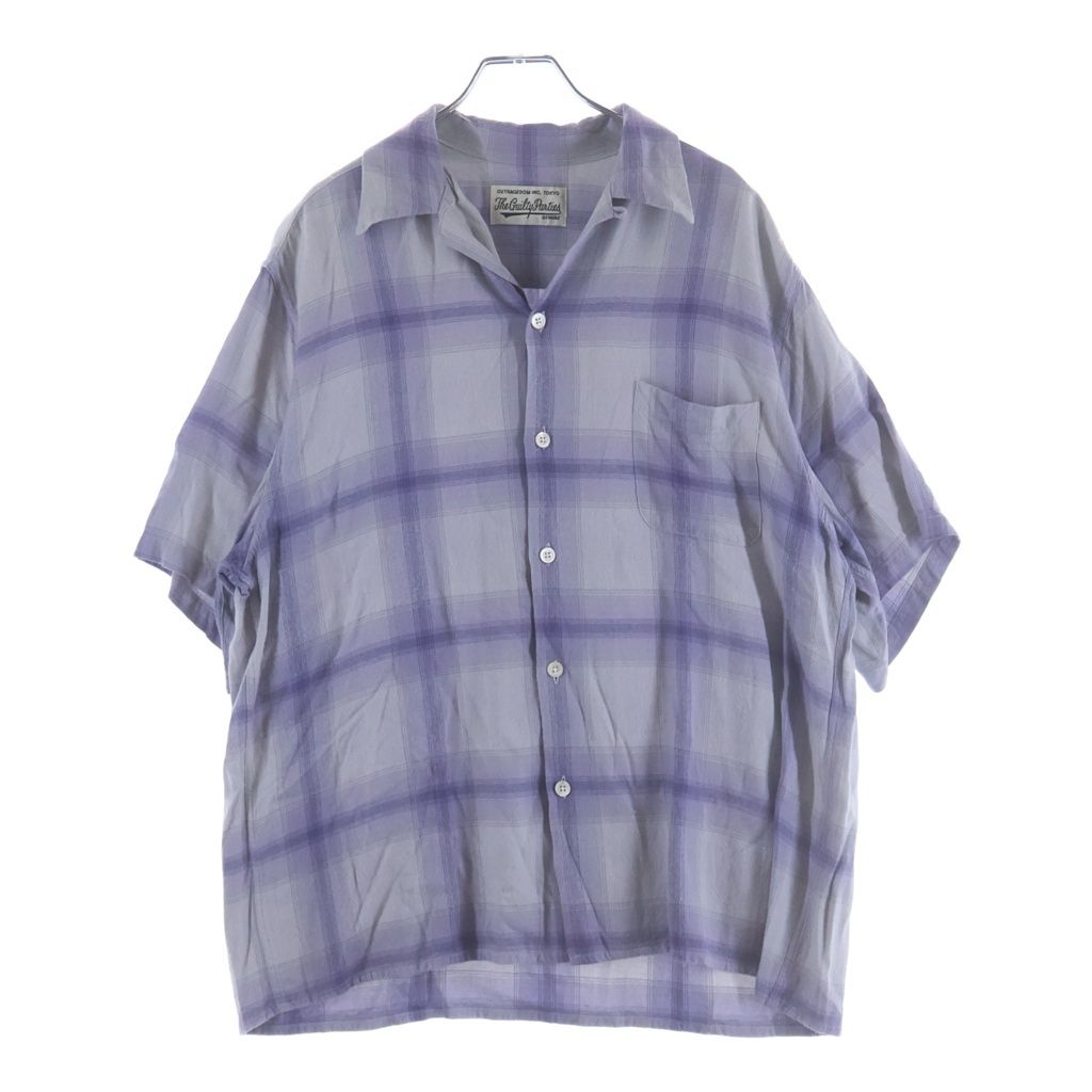 ワコマリア チェックシャツ 23ss WACKO MARIA (ワコマリア) 23AW OMBRE CHECK OPEN COLLAR SHIRT
