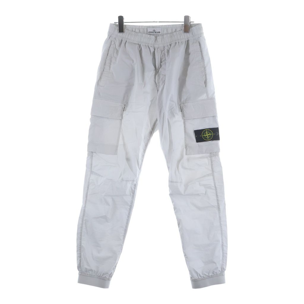 STONE ISLAND (ストーンアイランド) コンパスロゴパッチ ストレッチナイロンカーゴパンツ グレー L1S153100031 S0003