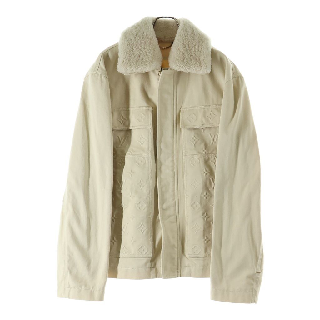 LOUIS VUITTON (ルイヴィトン) 23SS MONOGRAM WORKWEAR BOA JACKET RM231Q TZ0 HOA45W モノグラム ボア ワークウェアジャケット アイボリー