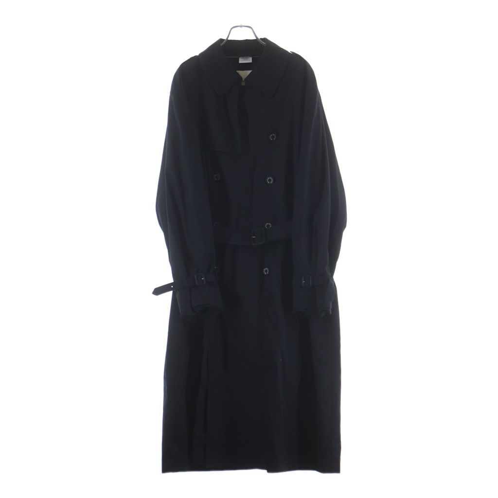 MACKINTOSH (マッキントッシュ) ×VETEMENTS ヴェトモン コットンロングトレンチコート ブラック WSS18JA10