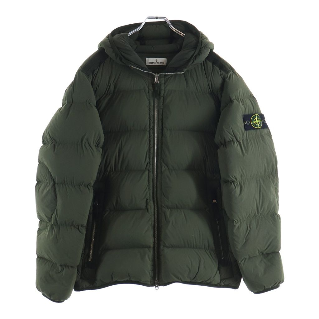 STONE ISLAND (ストーンアイランド) SEAMLESS TUNNEL NYLON DOWN-TC シームレス トンネルフーデッドナイロンダウンジャケット カーキ 791543728