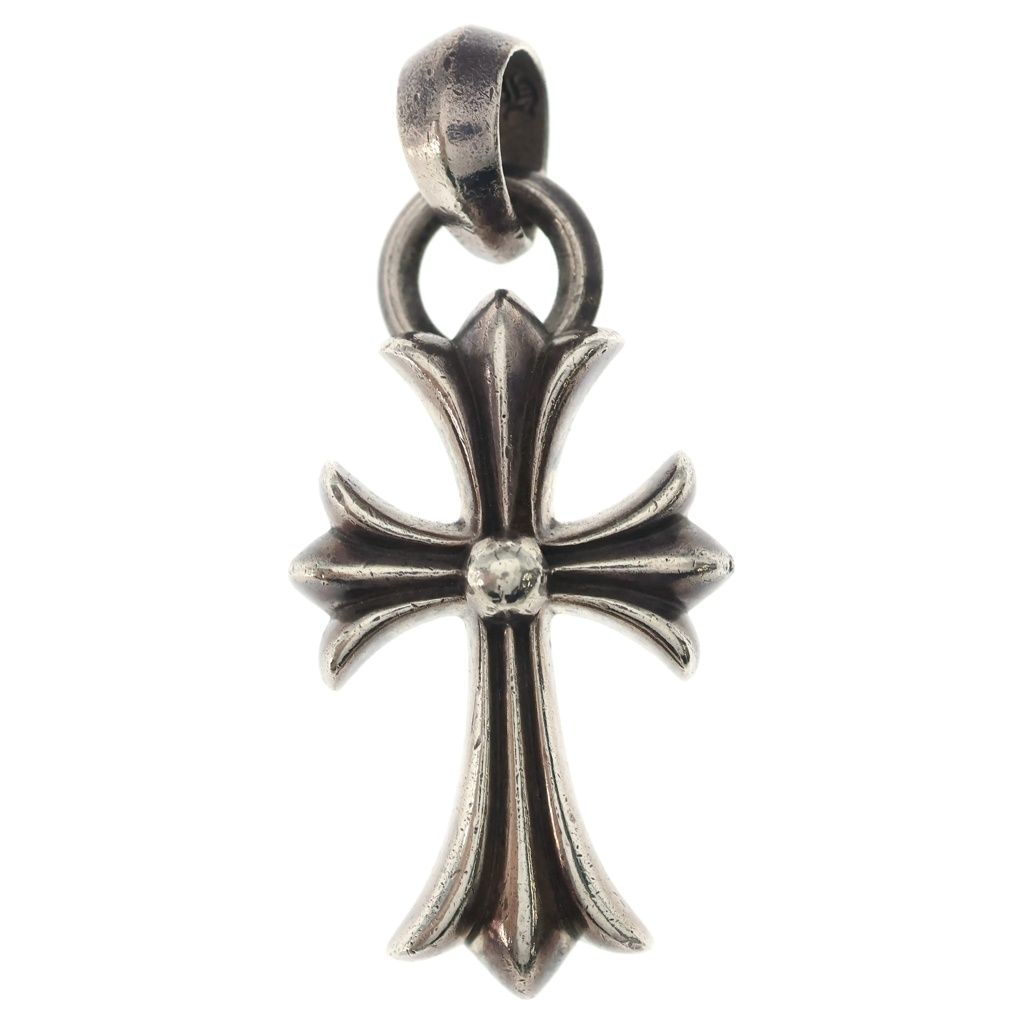 CHROME HEARTS (クロムハーツ) CH CRS SML W/BALE Wベイル スモールCHクロス ペンダントトップ シルバー BCA218