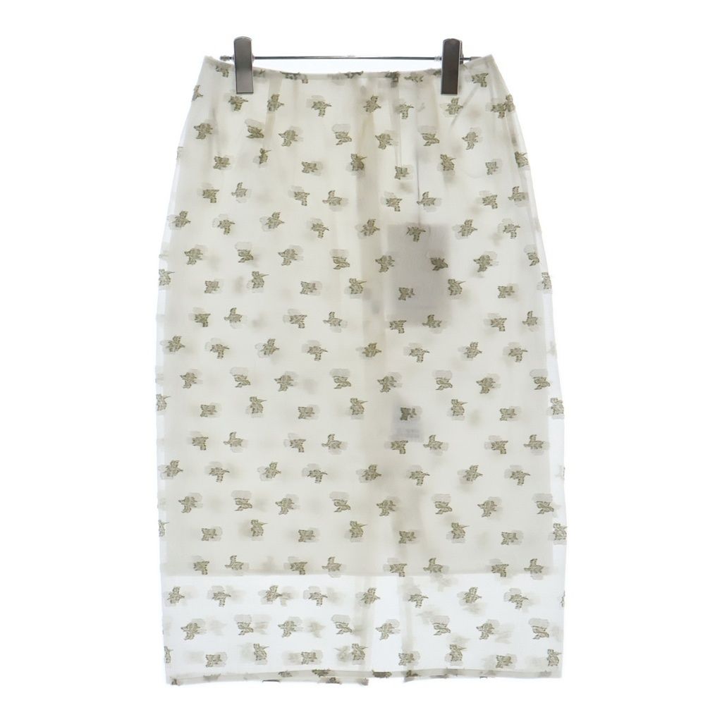 CECILIE BAHNSEN (セリシーバンセン) ALLEGRA SKIRT アレグラ シルク混 フレアスカート レディース ホワイト 4.24RTW17003