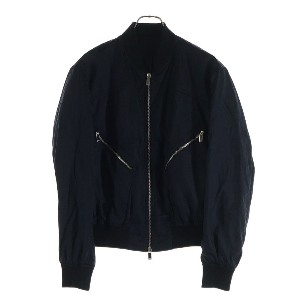 DIOR (ディオール) 19AW オブリーク総柄 ナイロン ジップアップジャケット MA1ブルゾン ブラック 933C410C4462