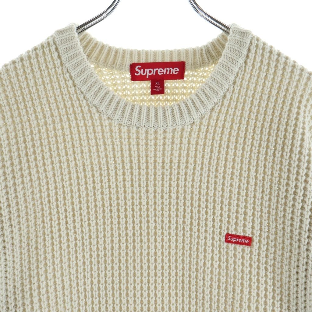 Supreme ワッフル編み クルーネックセーター アイボリー SUPREME (シュプリーム) 24AW Waffle Small Box Sweater Stone