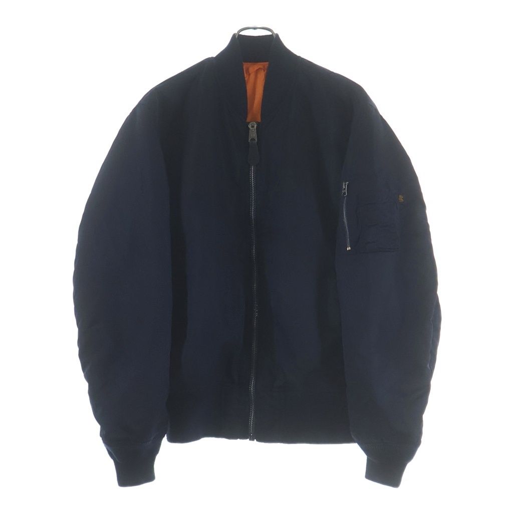 ALPHA INDUSTRIES (アルファ インダストリーズ) リバーシブル MA-1 フライトジャケット ネイビー/オレンジ