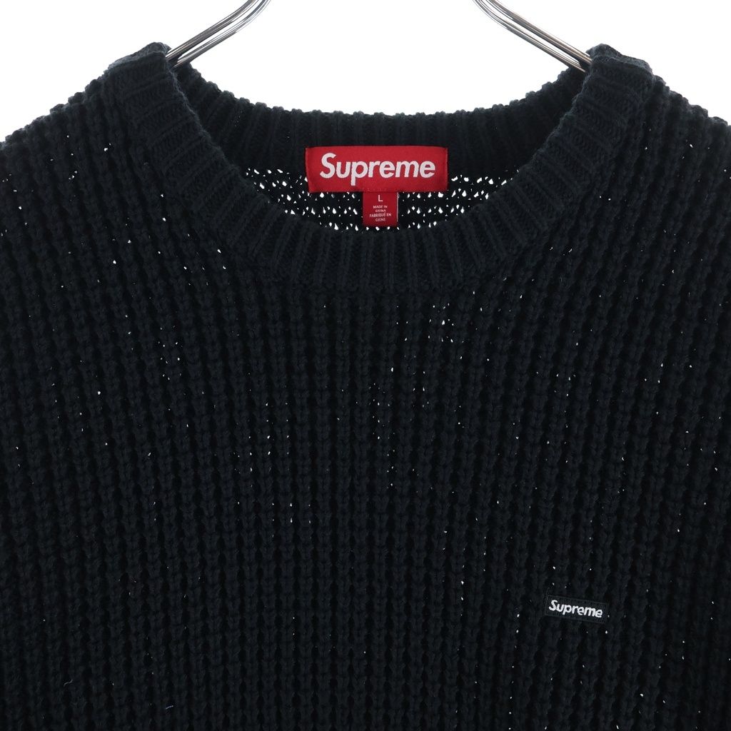 SUPREME (シュプリーム) 26SS Waffle Small Box Sweater Black