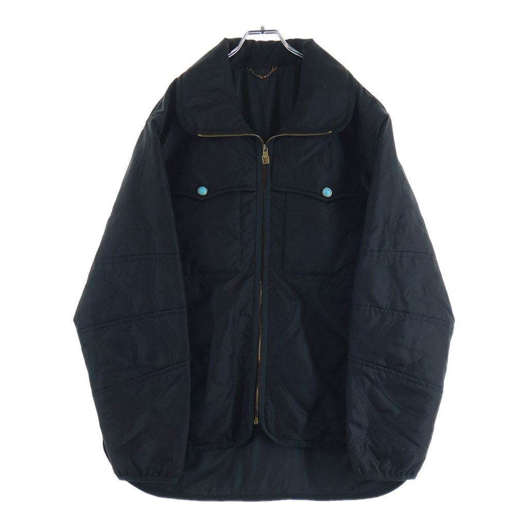 LOUIS VUITTON (ルイヴィトン) 24AW ターコイズボタン キルテッド オーバーシャツ ジャケット ブラック RM242M LKK HRB63E