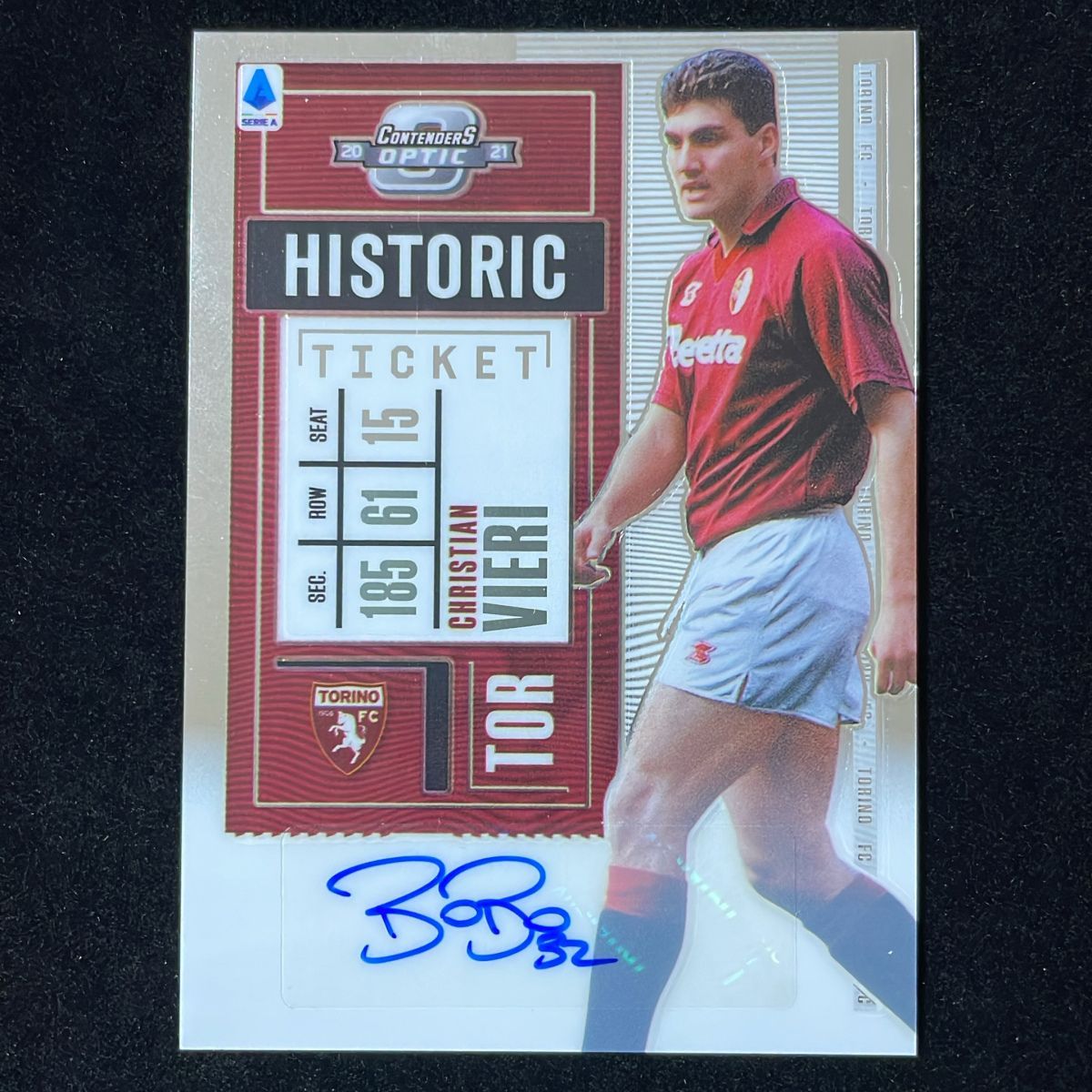 Christian Vieri クリスティアン・ヴィエリ Panini Chronicles Contenders Optic 2020-21 /253 Auto 直筆 サイン Torino FC