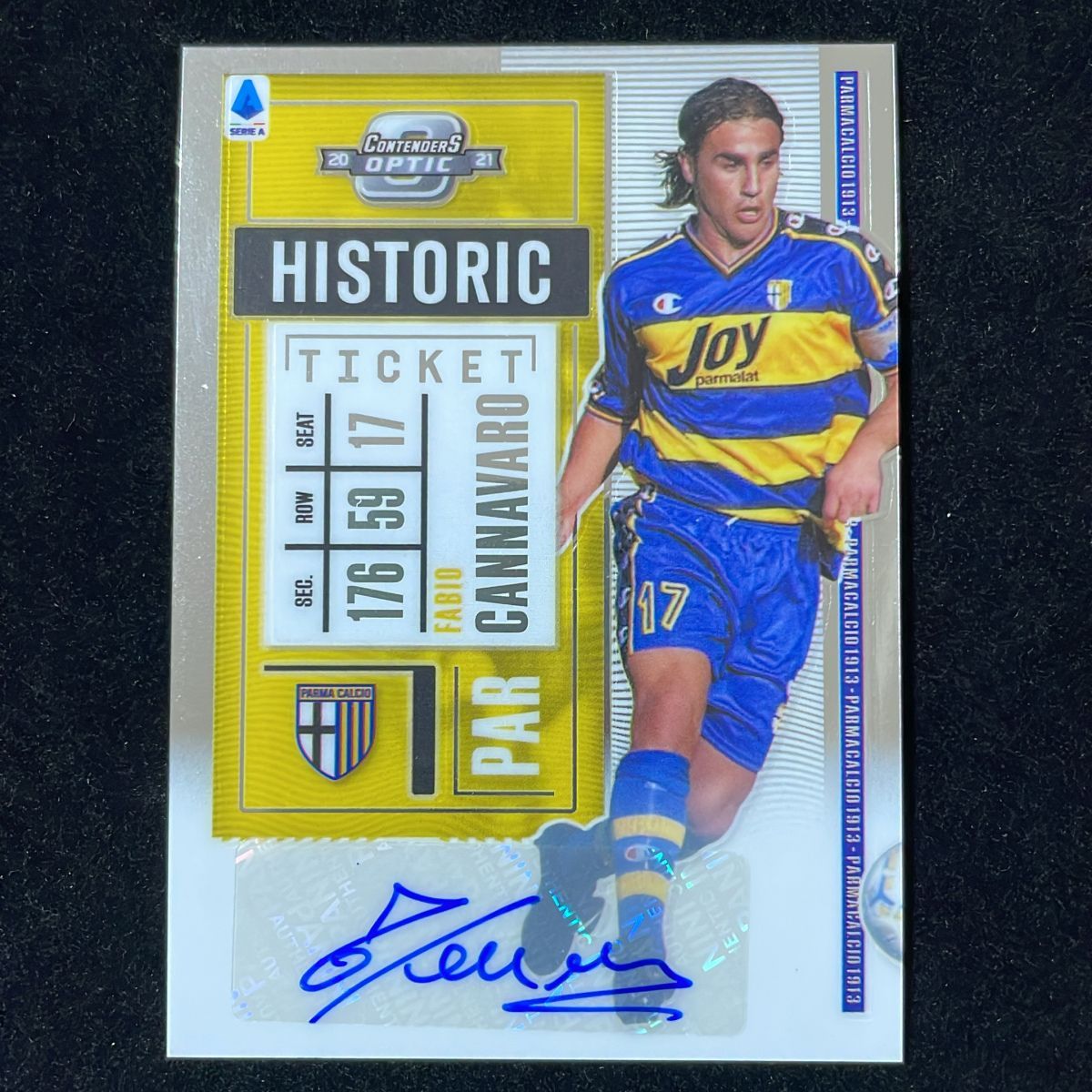 Fabio Cannavaro カンナバーロ Panini Chronicles Contenders Optic 2020-21 /199 Auto サイン 直筆 Parma