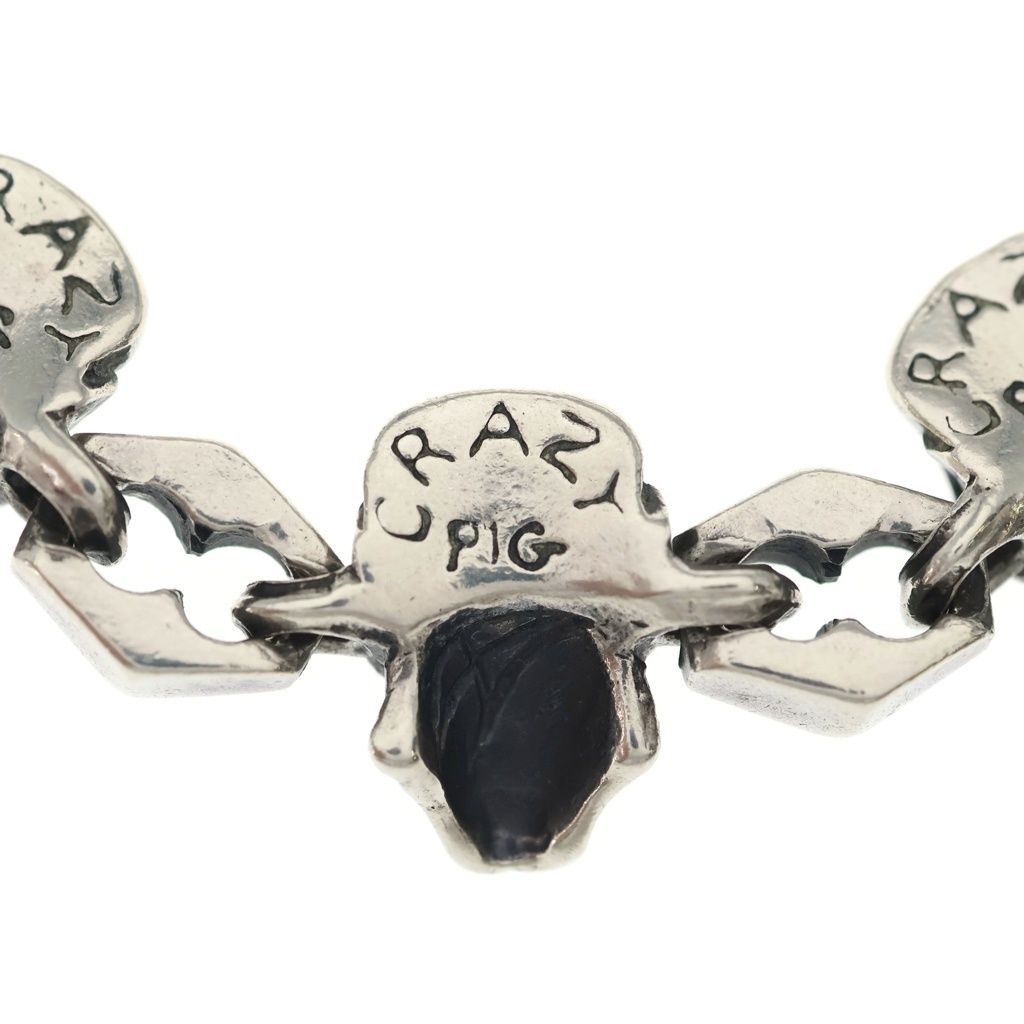 CRAZY PIG (クレイジーピッグ) SKULL LINK BRACELET スカル リンク