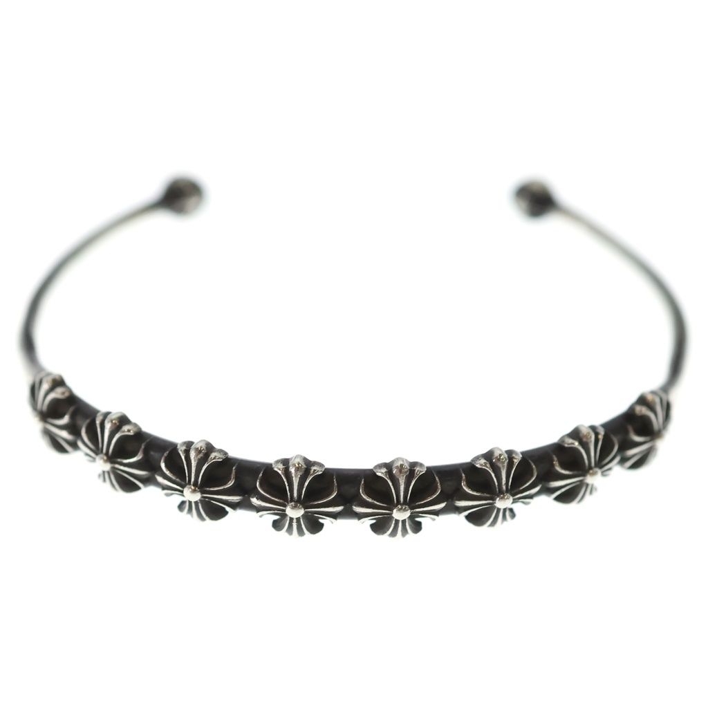 CHROME HEARTS (クロムハーツ) BNGL SKNY MULTI PLS スキニー バングル マルチCHプラス シルバー ブレスレット