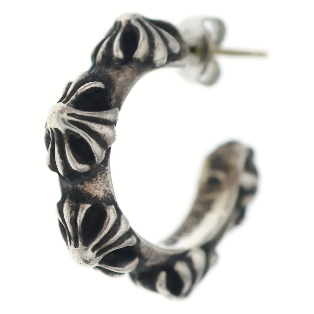 CHROME HEARTS (クロムハーツ) HOOP CROSS クロスバンド フープピアス シルバー BCA100