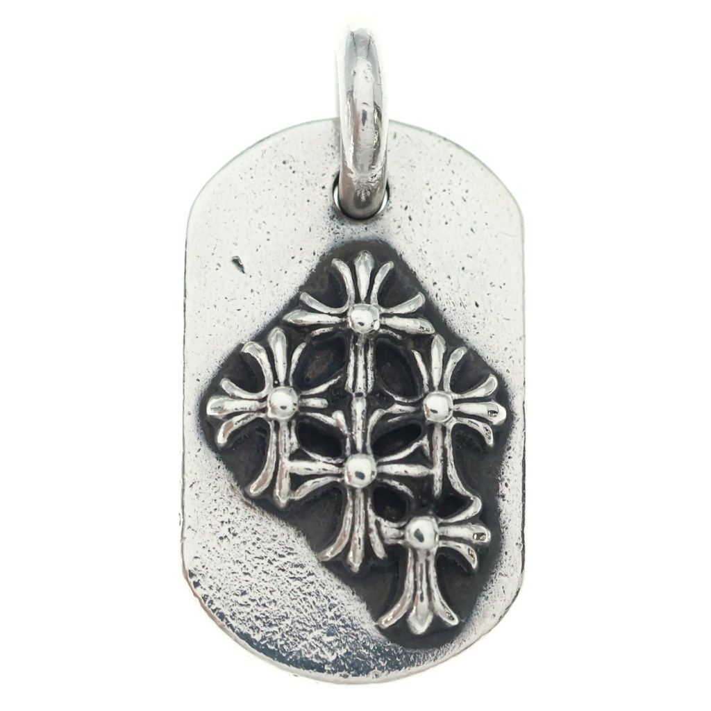 CHROME HEARTS (クロムハーツ) RAISED DOGTAG レイズドドッグタグ チャーム ネックレストップ シルバー