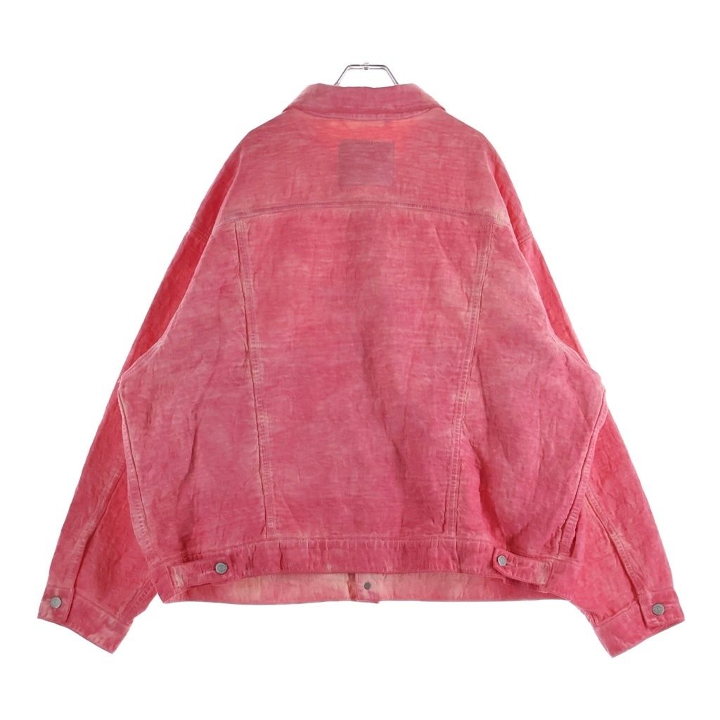 【希少】STUSSY デニムジャケット ピンクブルゾン Levi's (リーバイス) 23AW ×STUSSY DYED JACQUARD JACKET ステューシー