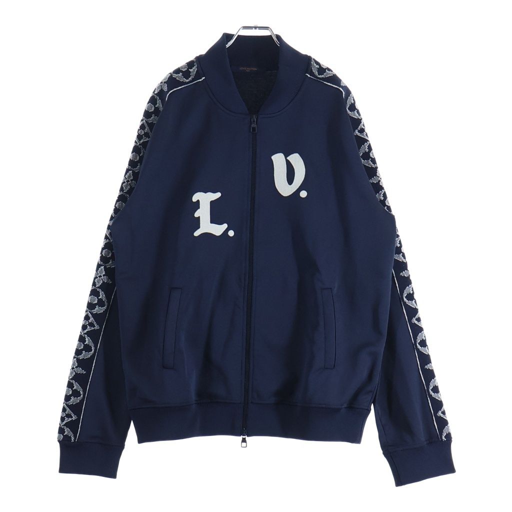 LOUIS VUITTON (ルイヴィトン) 24SS モノグラムサイドラインLVパッチ エンブロイダードシグネチャー トラックジャケット ネイビー RM241MQ ZSC HQY45Y