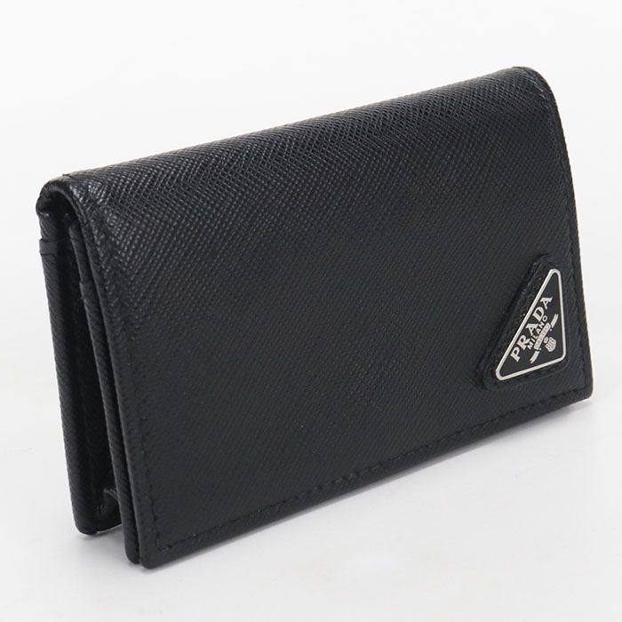 PRADA プラダ カードケース サフィアーノトライアングル 2MC122 名刺入れ カーフ【中古】 メンズ