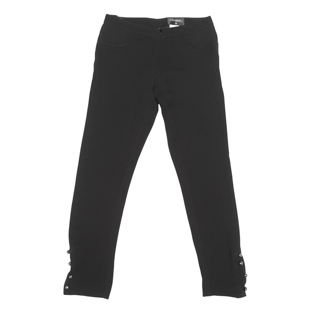 シャネル パンツ ココマーク シルク レディースサイズ34 P50768V37527 CHANEL ボトムス 黒
