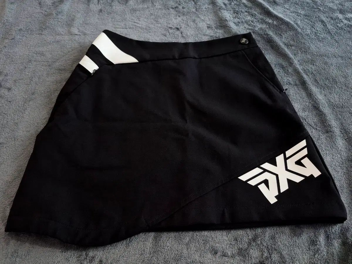 正規品 PXG レディース ビックロゴ 斜めボーダー バイカラー キュロットスカート S