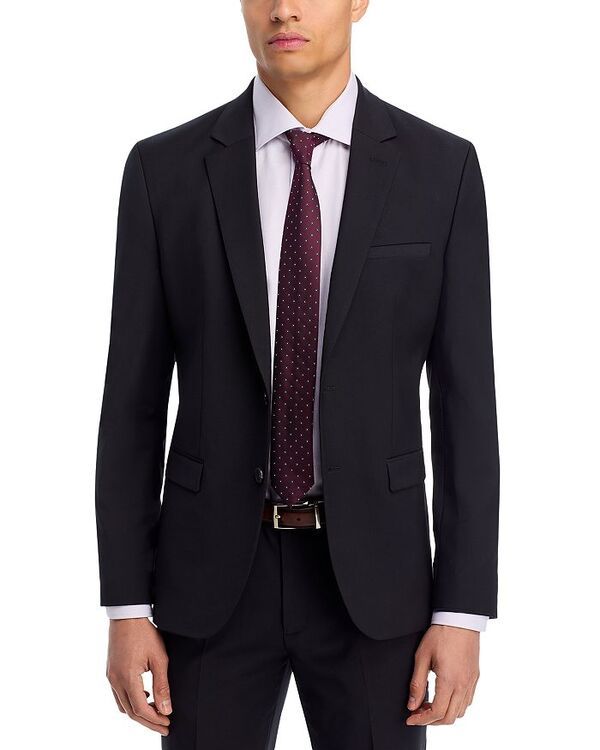フューゴ レディース アウター ジャケット・ブルゾン スリムフィット ジャケット HUGO Extra Slim Fit ArtiX Stretch Suit Jacket Black ブラック