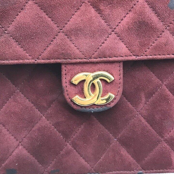 CHANEL シャネル ココマーク マトラッセ スエード チェーン ショルダー 