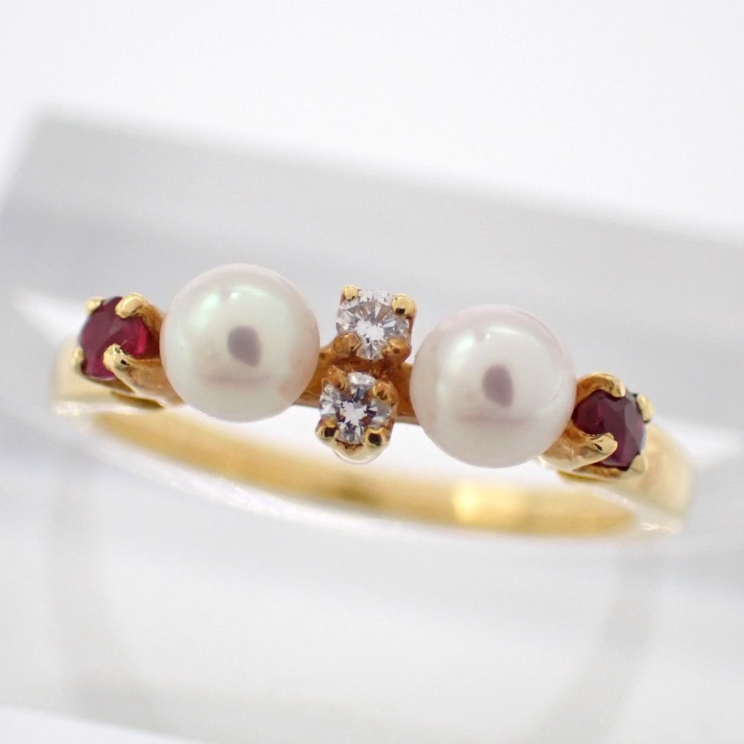 MIKIMOTO ミキモト 7号 パール 真珠 ベビーパール ダイヤモンド ダイヤ