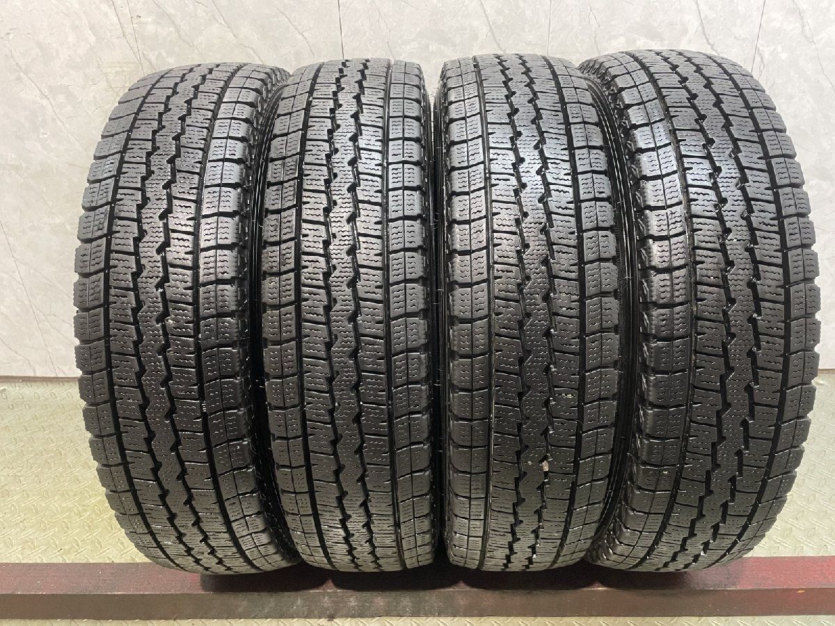 【走行短め】DUNLOP WINTER MAXX SV01 155/80R14 88/86N LT 14インチ スタッドレス 4本 21年製 プロボックス サクシード等　(KTR070)