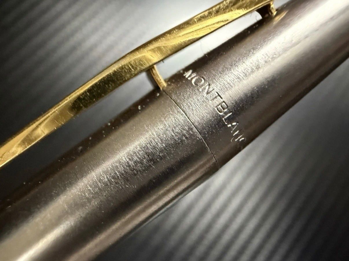 未使用に近い モンブラン ノブレス ステンレス ボールペン バイカラー
