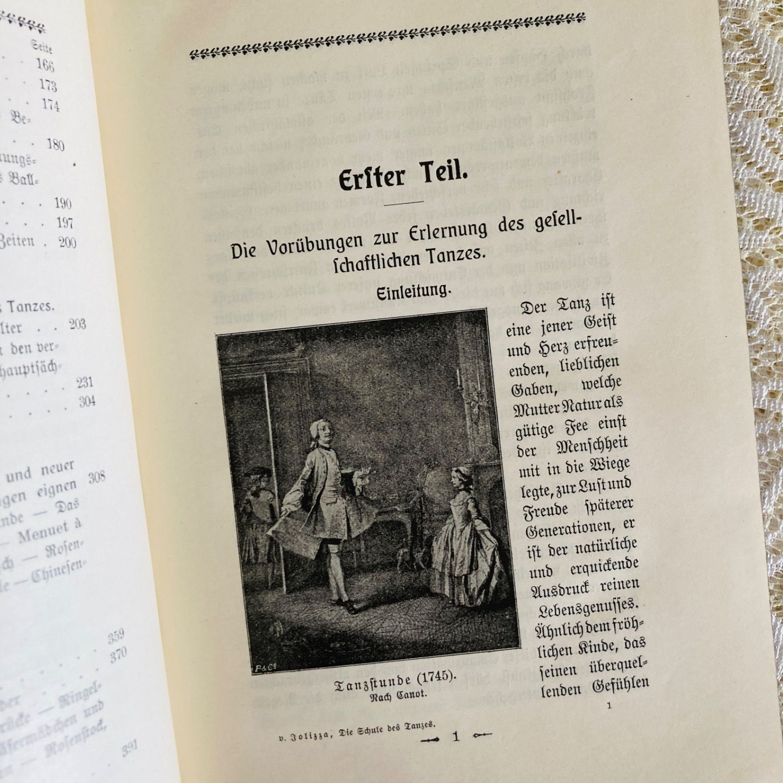 気品ある美しい装丁のアンティークブック 社交ダンス手引き書 1907年頃