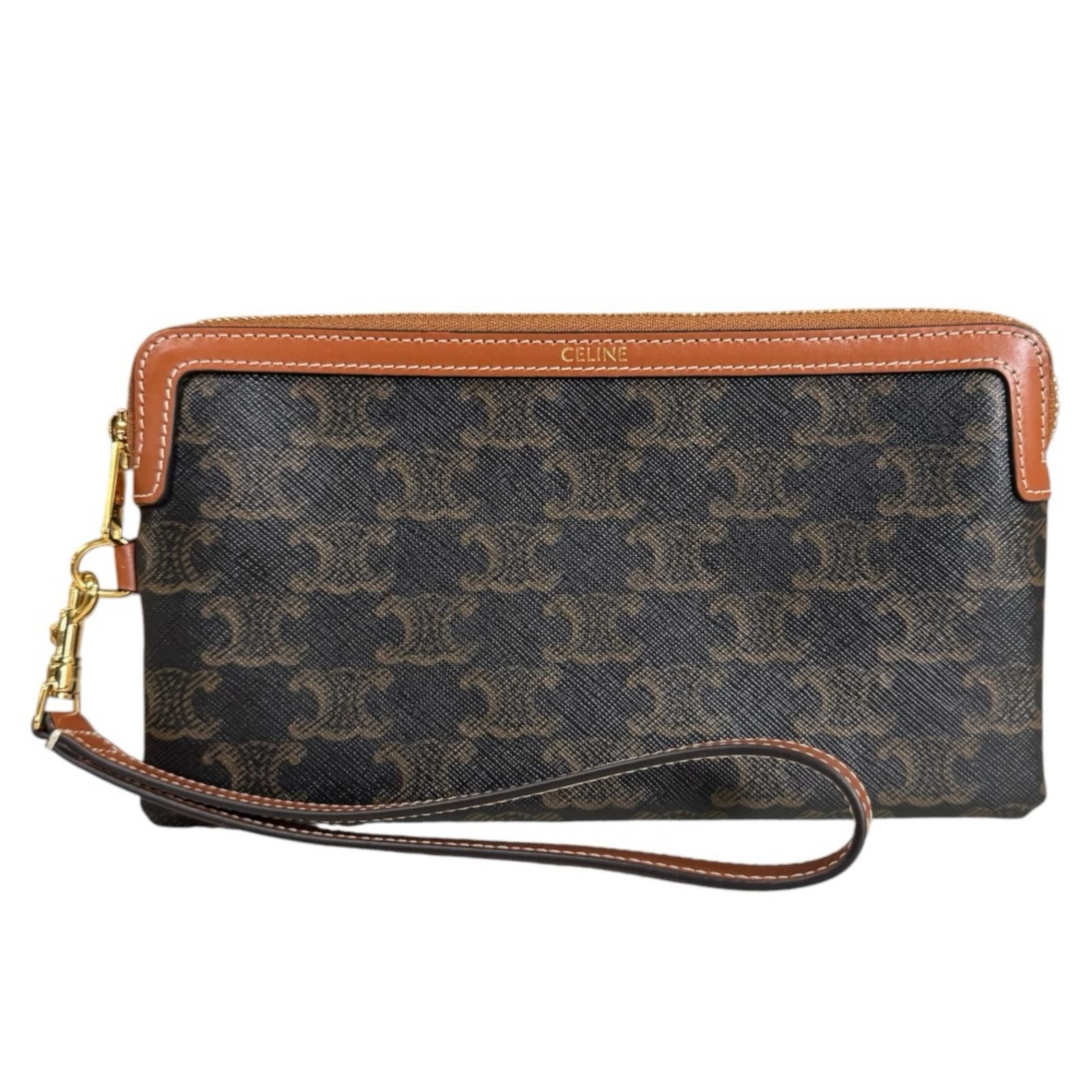 セリーヌ ストラップ付きロングポーチ トリオンフ ポーチ 10K672ECM.04LU レディース CELINE 中古 セリーヌ