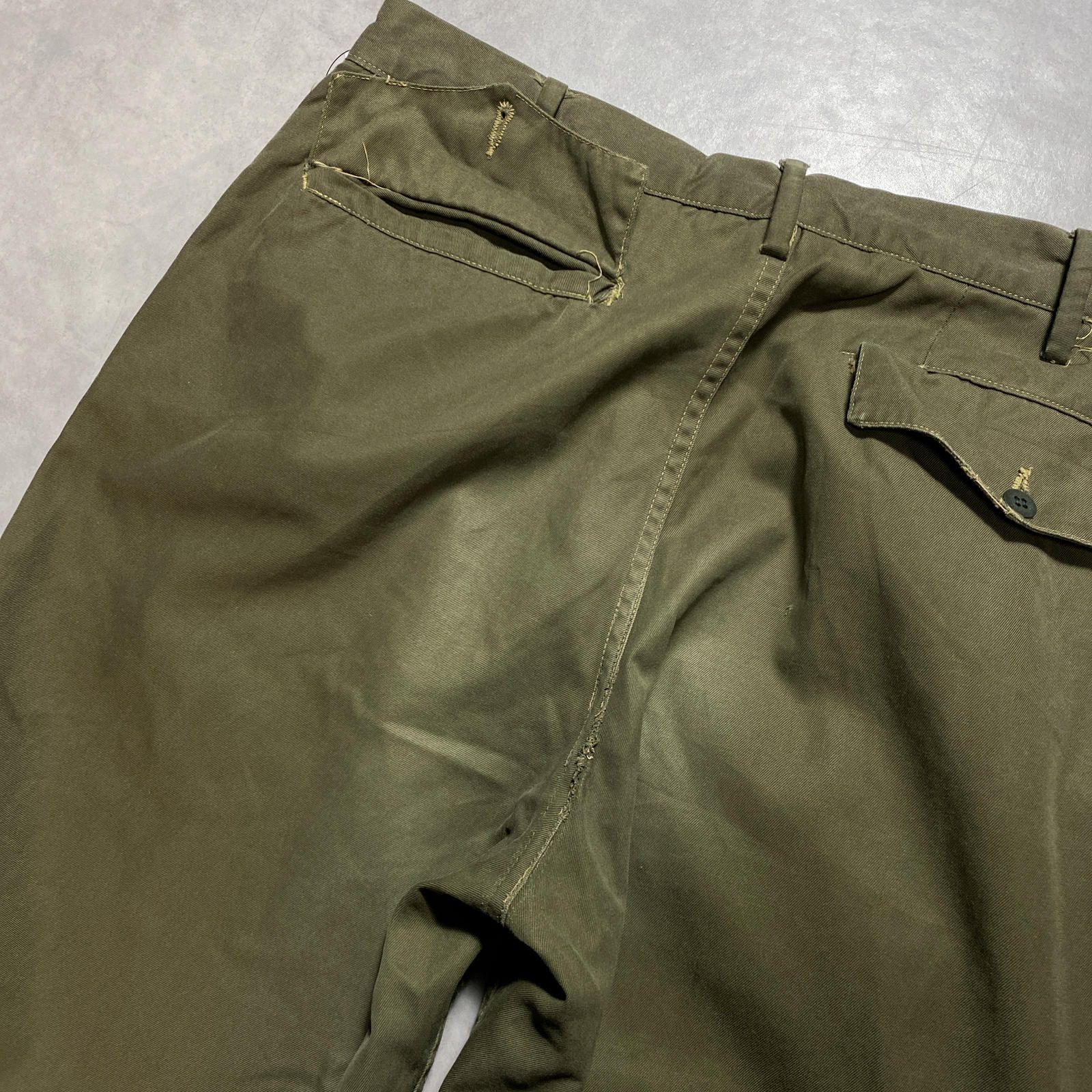 GQ5859◇イタリア軍：パラシュートパンツ◇カーキ系 軍物 ミリタリー 