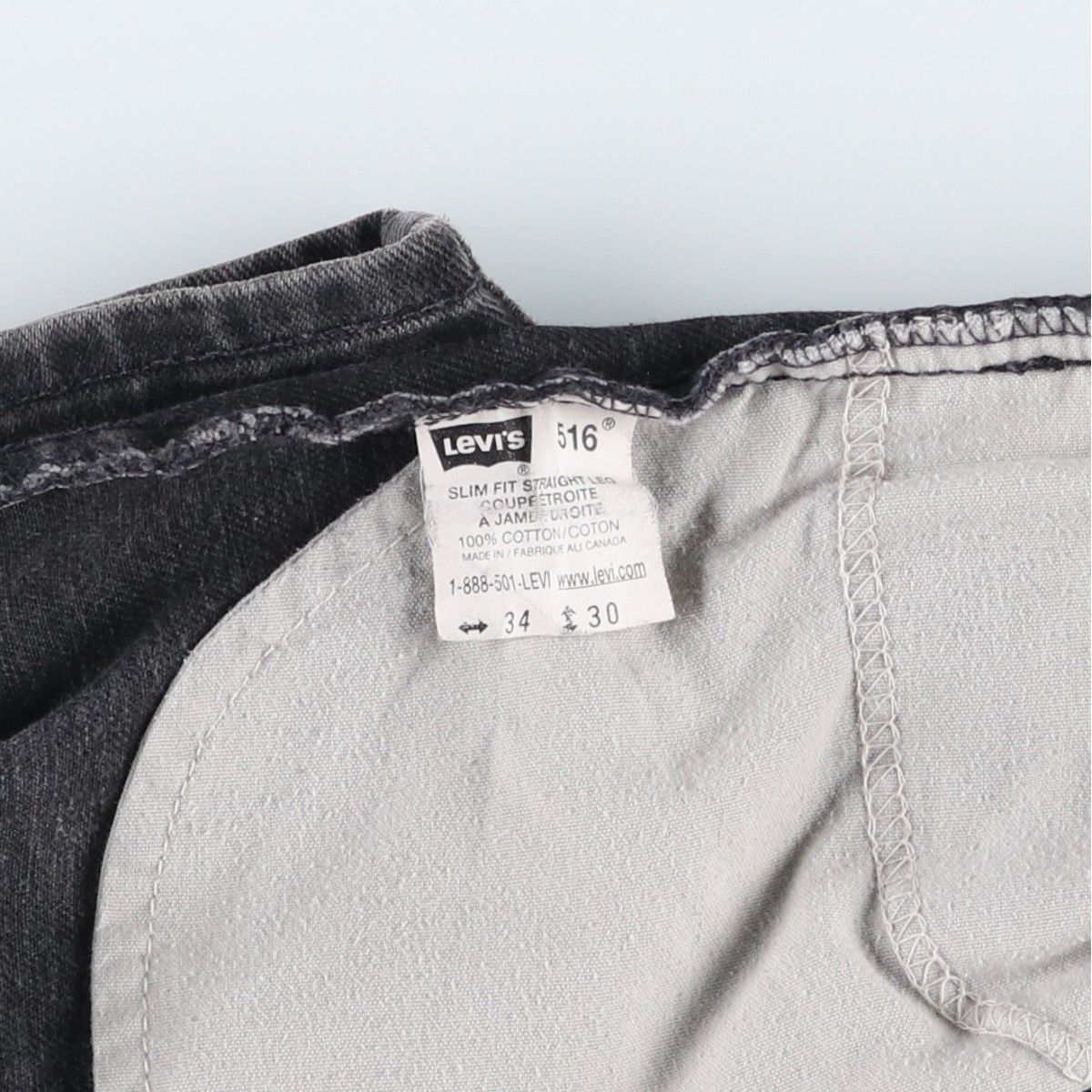 古着 リーバイス Levi's 516 SLIM FIT STRAIGHT LEG ブラックデニム