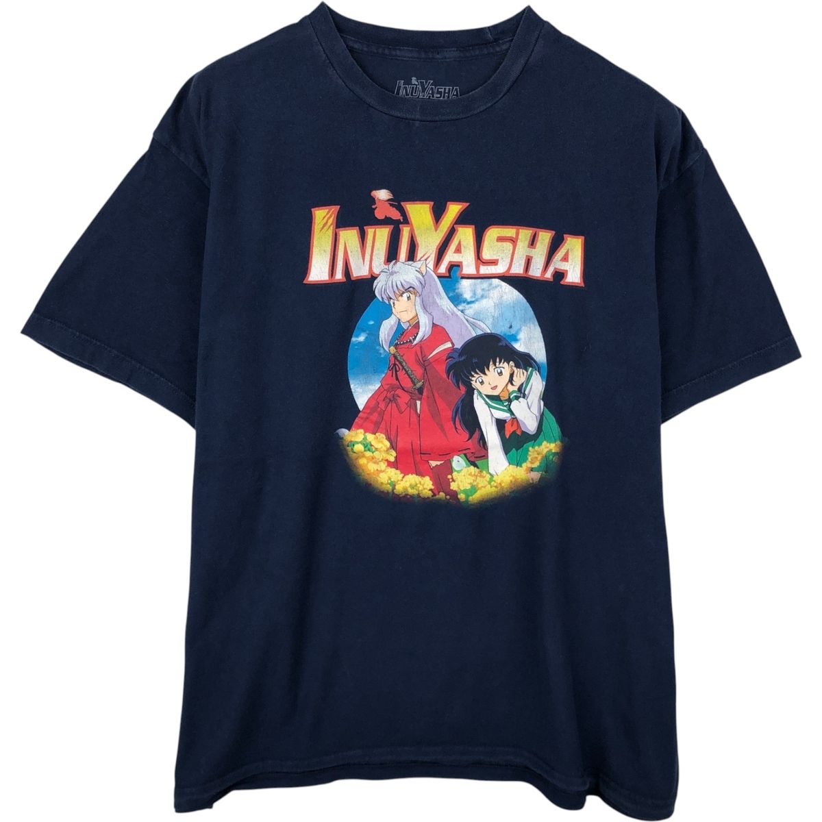 古着 INUYASHA 犬夜叉 アニメ キャラクタープリントTシャツ メンズXL 