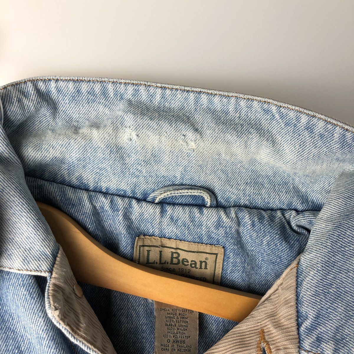 古着 90~00年代 エルエルビーン L.L.Bean 中綿入り デニムジャケット G 