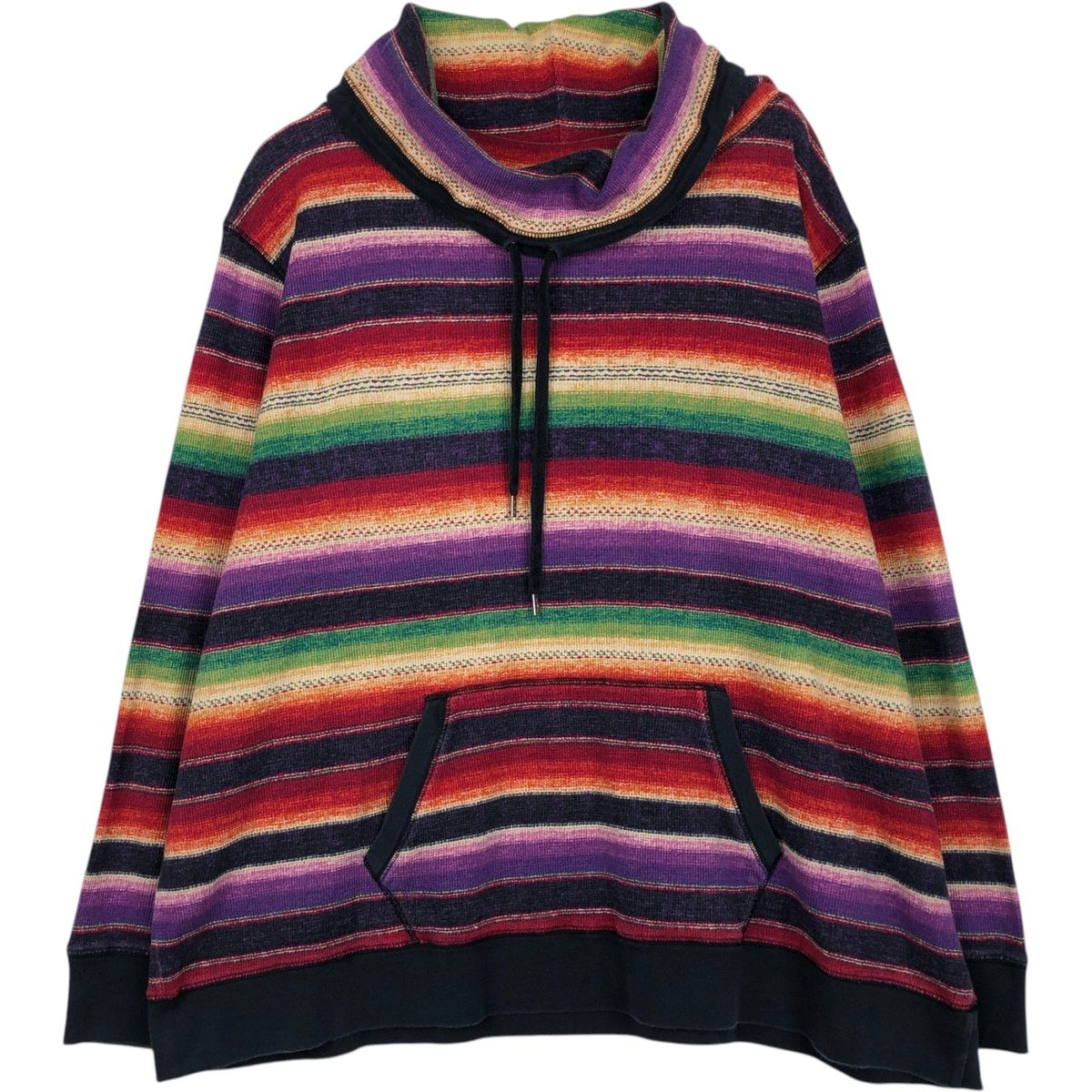 古着 ラルフローレン Ralph Lauren L-RL LAUREN ACTIVE マルチボーダー タートルネック スウェットシャツ トレーナー/eaa650475