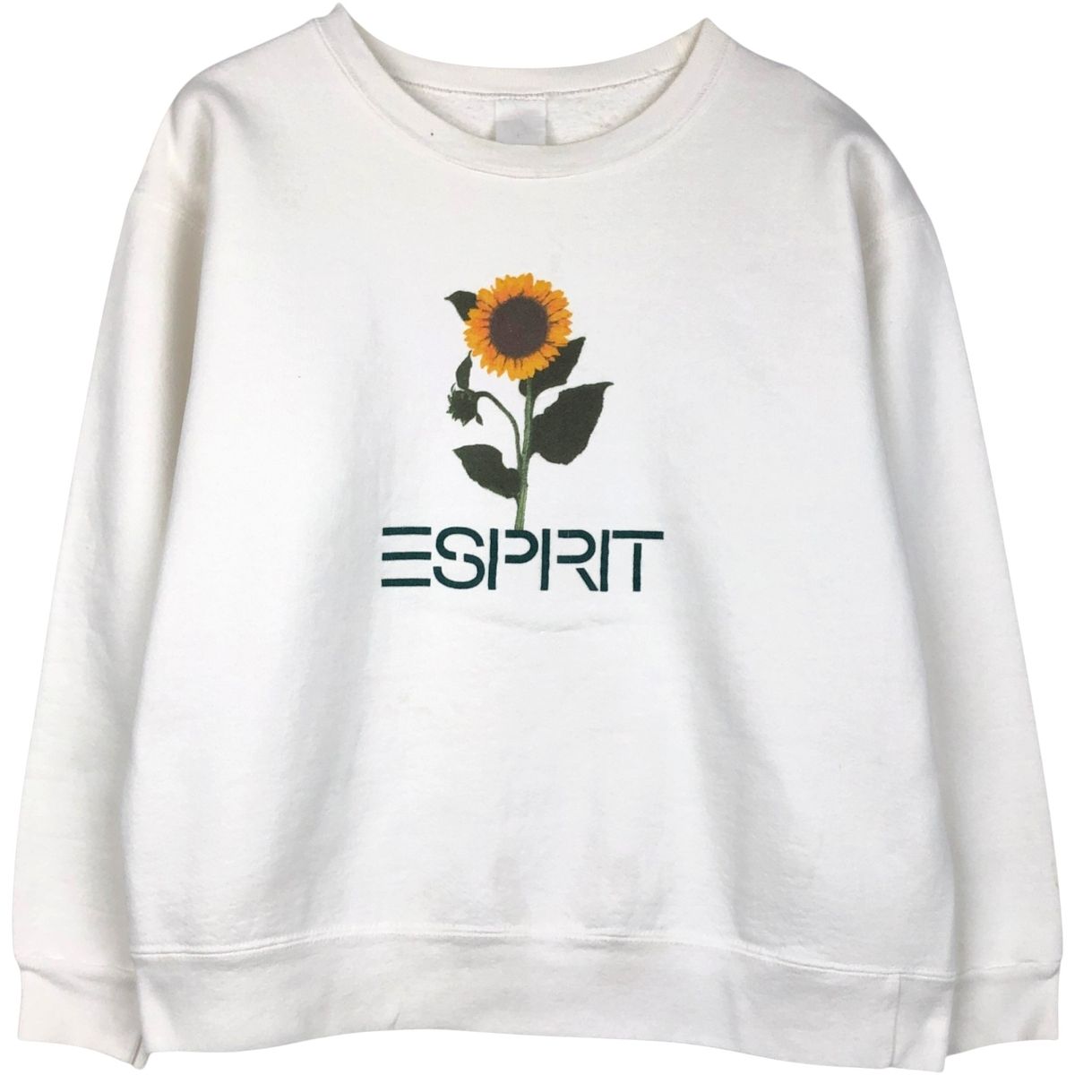 古着 ~90年代 エスプリ Esprit 花柄 ひまわり柄 プリントスウェットシャツ トレーナー レディースL相当 ヴィンテージ/eaa650476