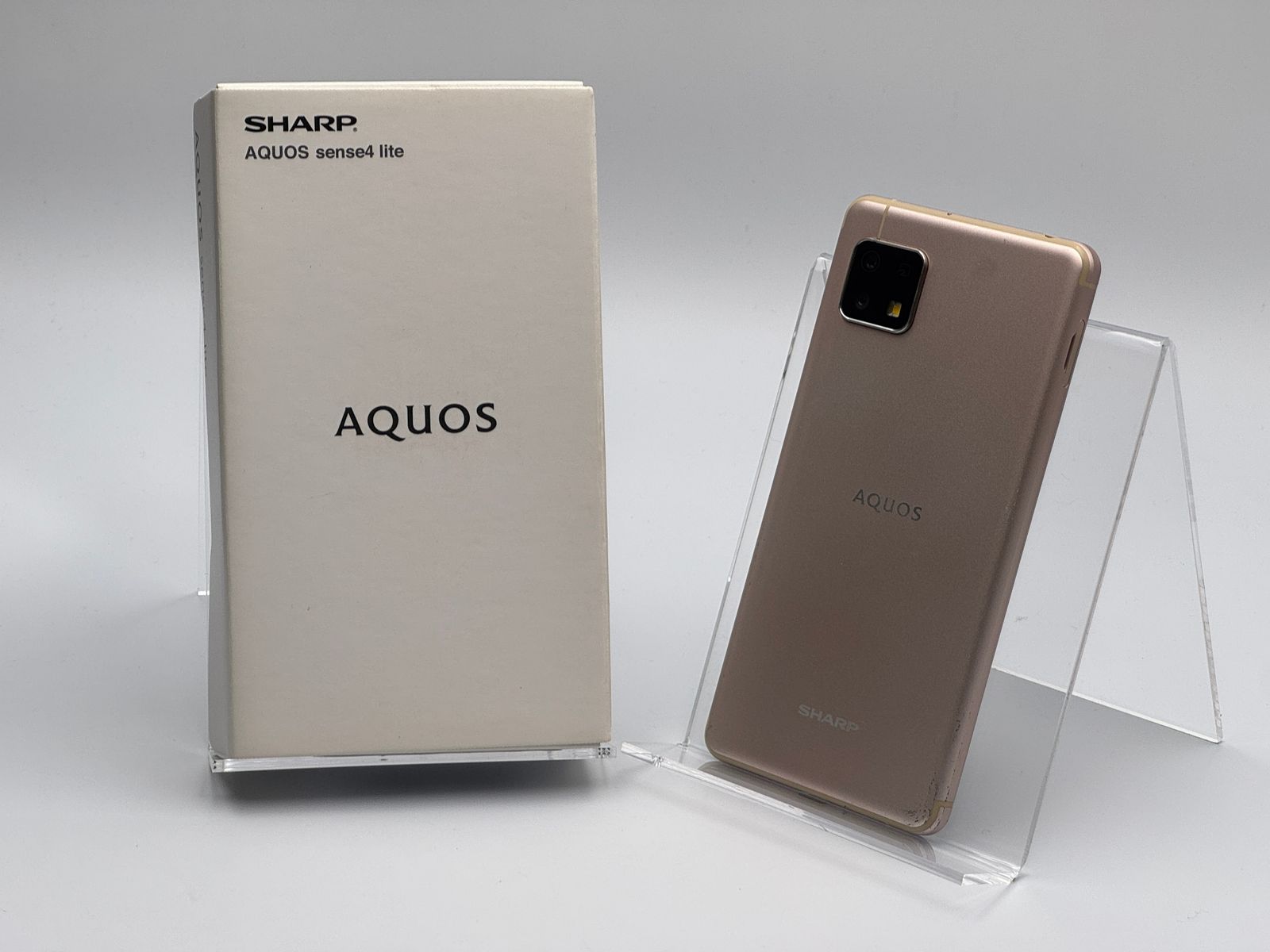 箱付き中古C】AQUOS sense4 lite SH-RM15 ライトカッパー SIMフリー 白