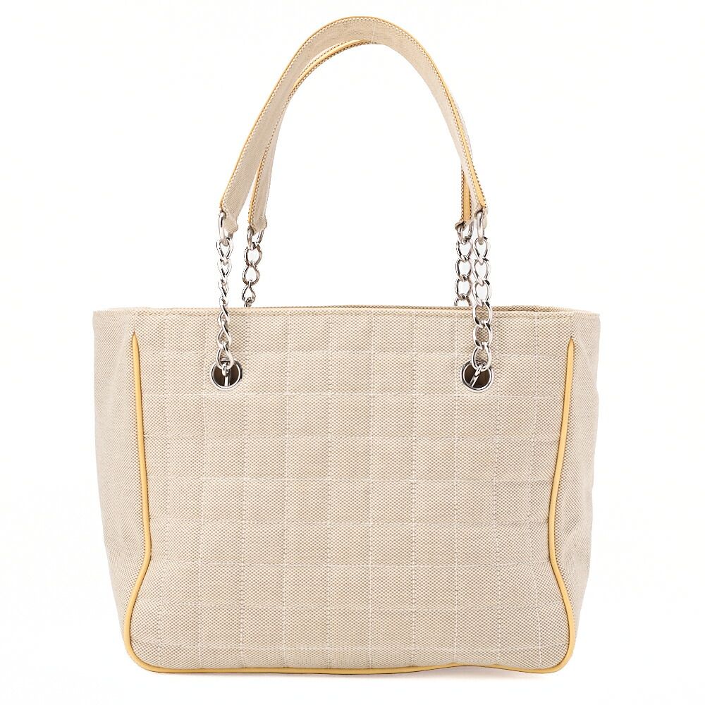 CHANEL シャネル トートバッグ チョコバー カメリア No5 キャンバス