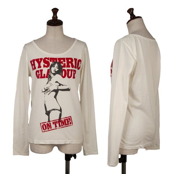 ヒステリックグラマー Hysteric Glamour クルーネックカットソー ヒステリックグラマーHYSTERIC GLAMOUR ガールロゴプリントカットソー