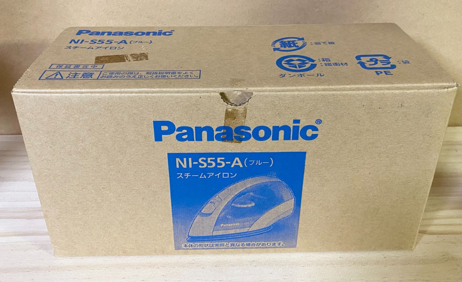 Panasonic スチームアイロン ブルー NI-S55-A 動作確認済み - メルカリ