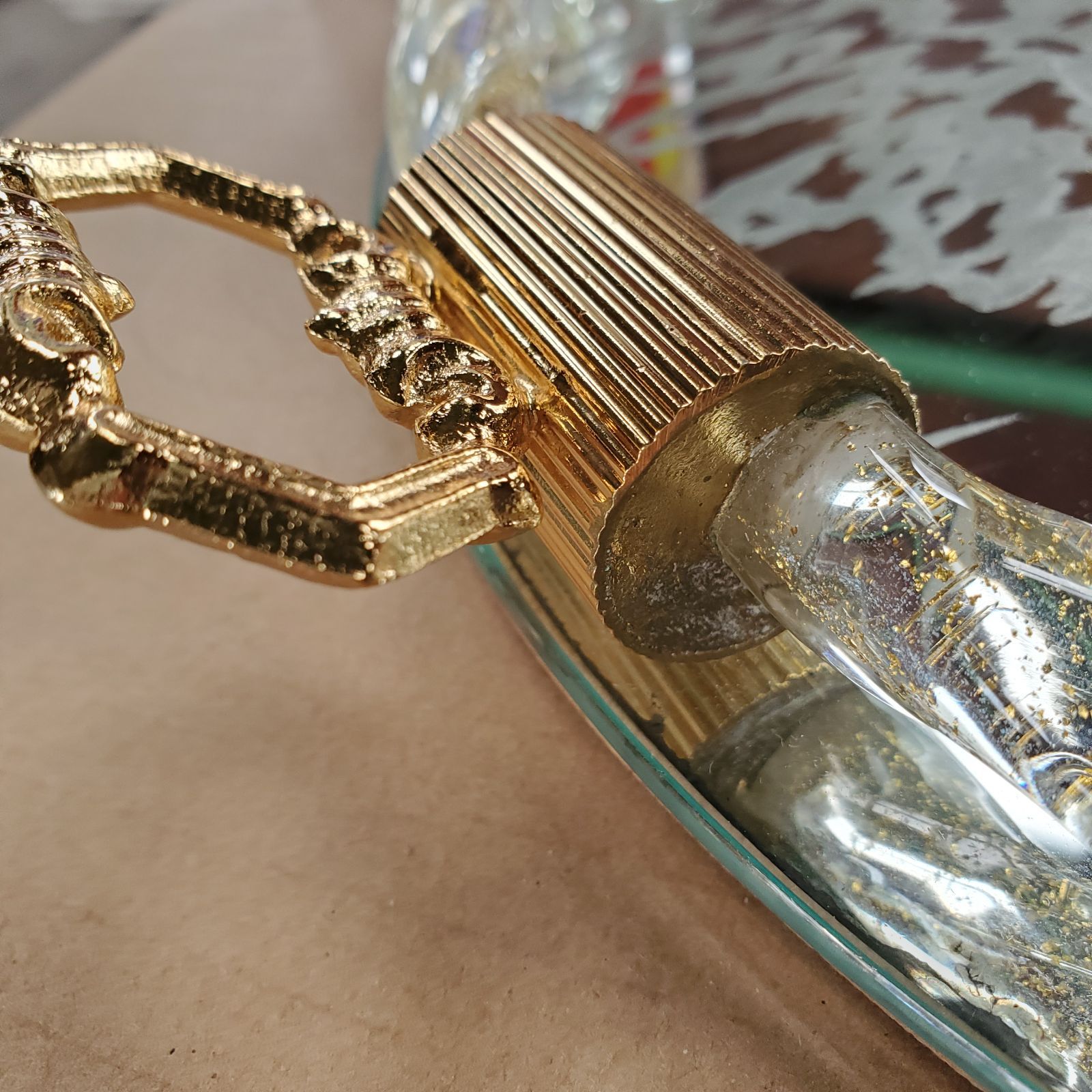 MURANO ムラーノ ベネチアンガラス ミラートレイ イタリア製 - メルカリ