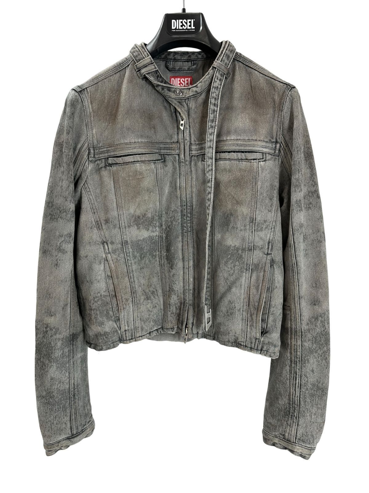 DIESEL ディーゼル サテン デニムジャケット ライダーズ スリム D