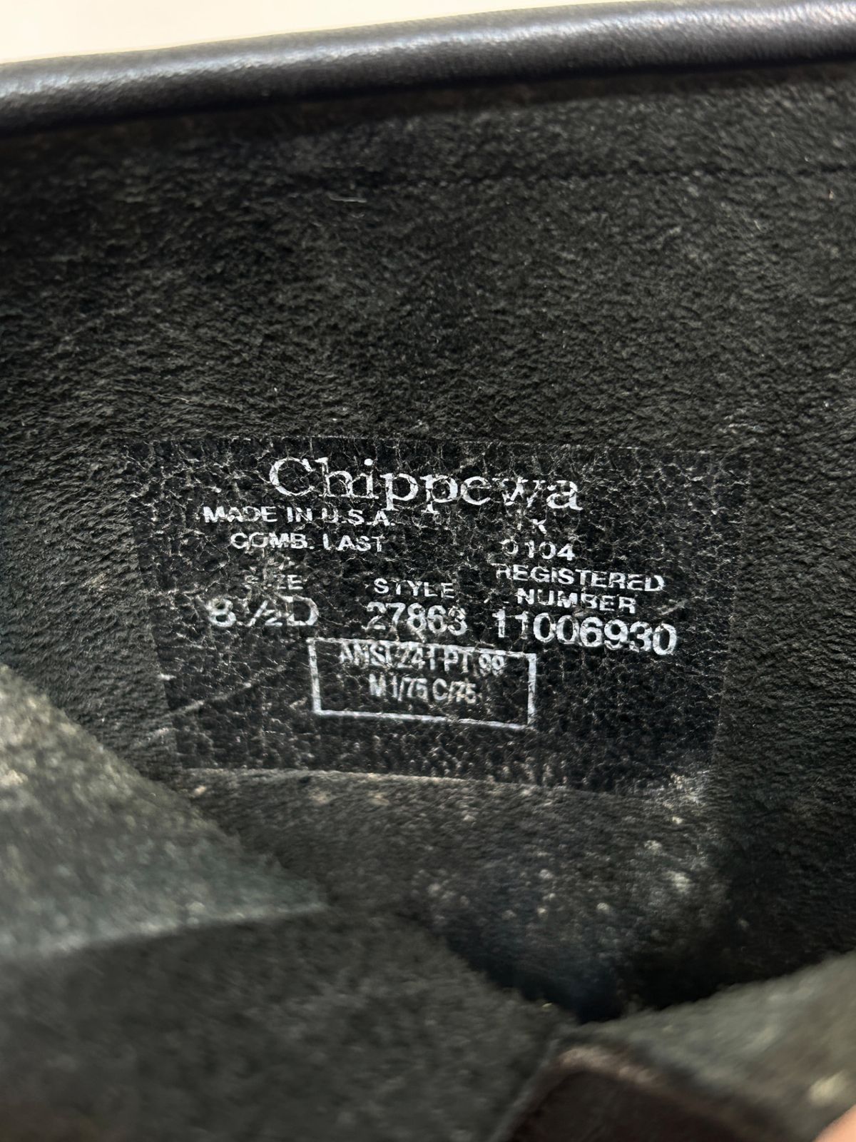 CHIPPEWA (8.5D) チペワ エンジニアブーツ 27863 黒 K6-61 - メルカリ