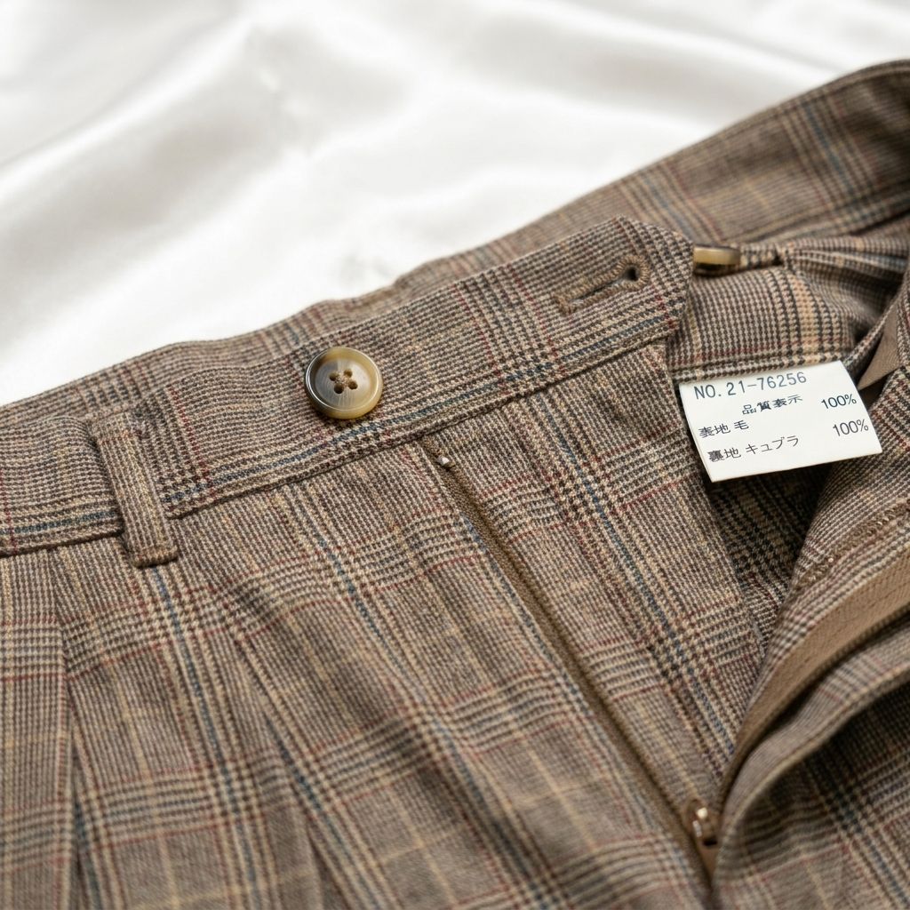 OLD ENGLAND オールドイングランド チェック柄 スラックス 36 THE