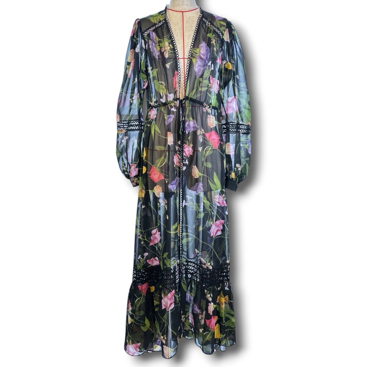 TED BAKER テッドベイカー フラワープリント ガウンワンピース ドレス