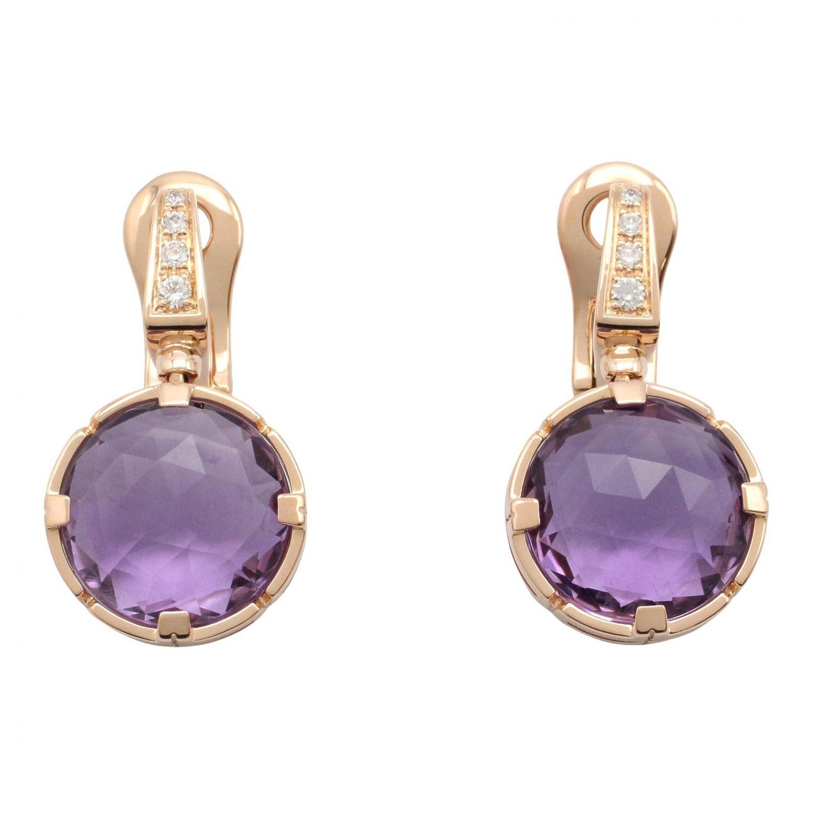 ブルガリ BVLGARI イヤリング パレンテシ アメジスト ダイヤ イヤリング K18PG（ピンクゴールド） ダイヤモンド パレンテシ アメジスト ダイヤ イヤリング レディース