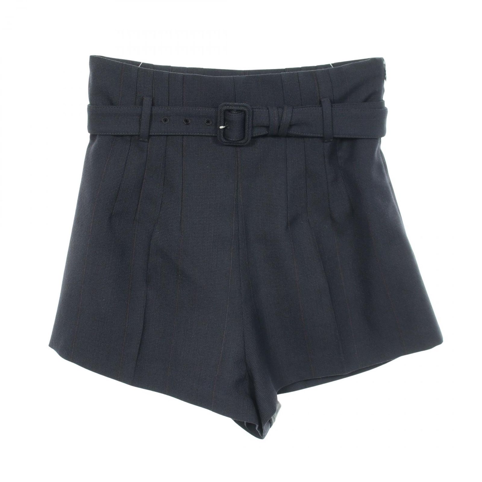 プラダ PRADA パンツ ストライプ ショート ウール ショートパンツ レディース Used A