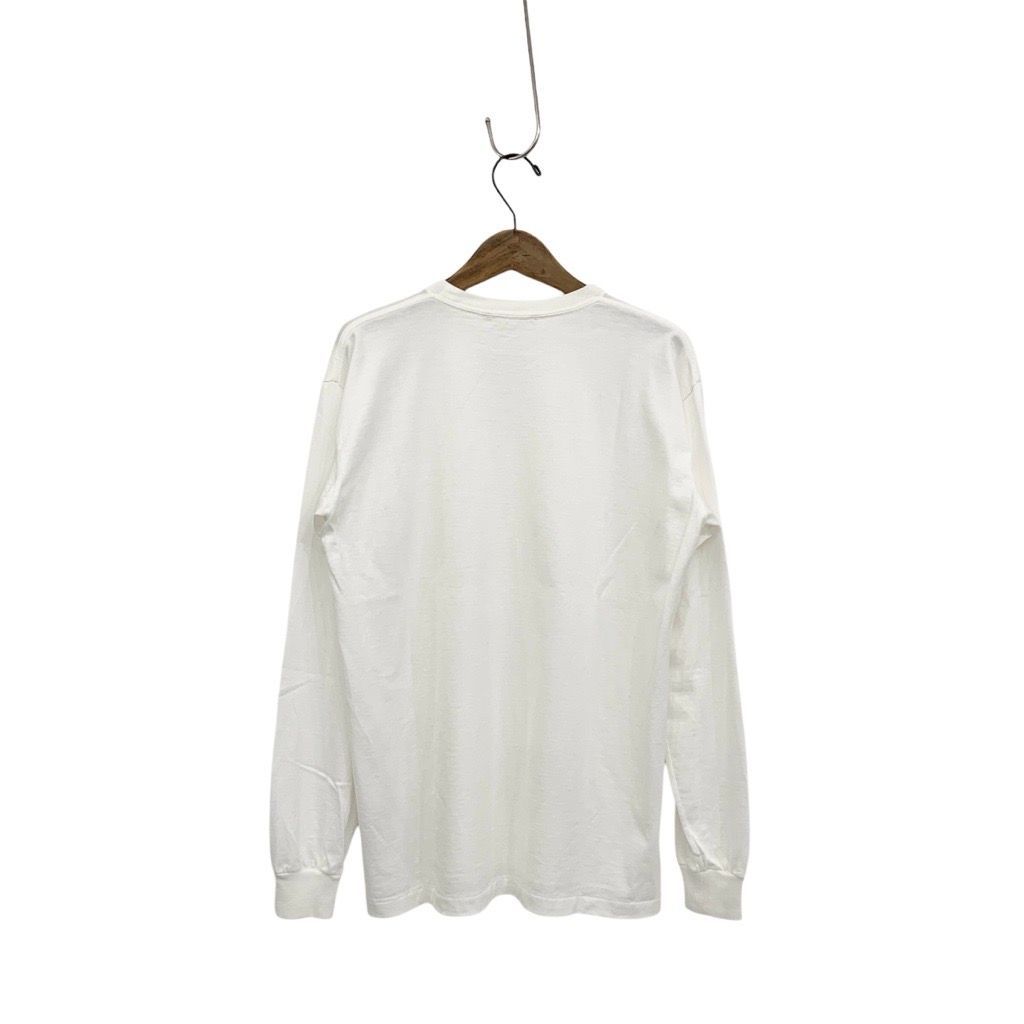AURALEE ホワイト 長袖 Tシャツ AURALEE オーラリー LUSTER PLATING L/S TEE コットンロングスリーブT