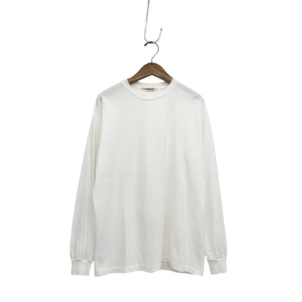 AURALEE オーラリー LUSTER PLATING L/S TEE コットンロングスリーブT